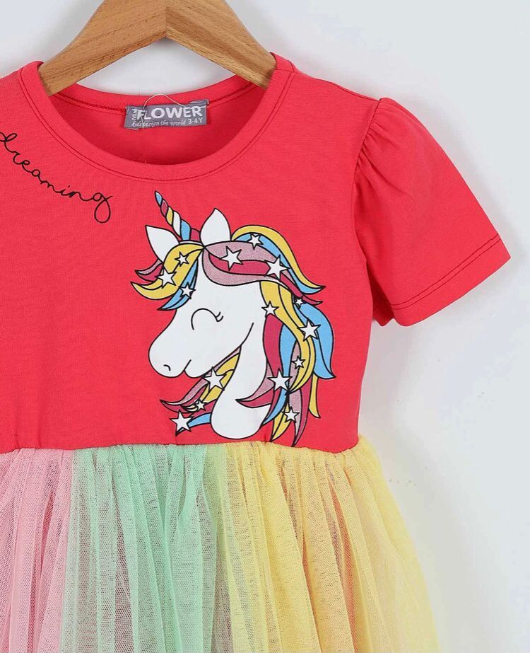 Unicorn Kız Çocuk Tütü Elbise