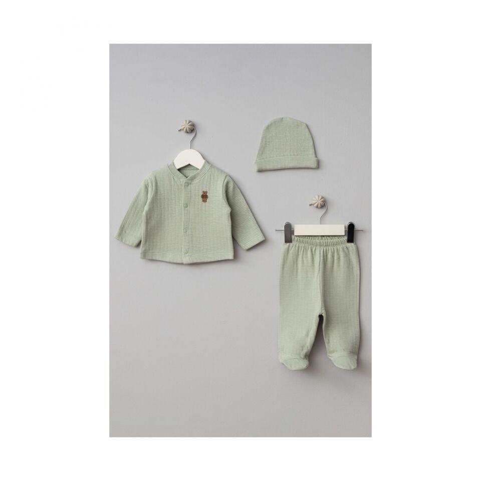 Bebek Zıbın Set 3 Parça Takım Yeşil
