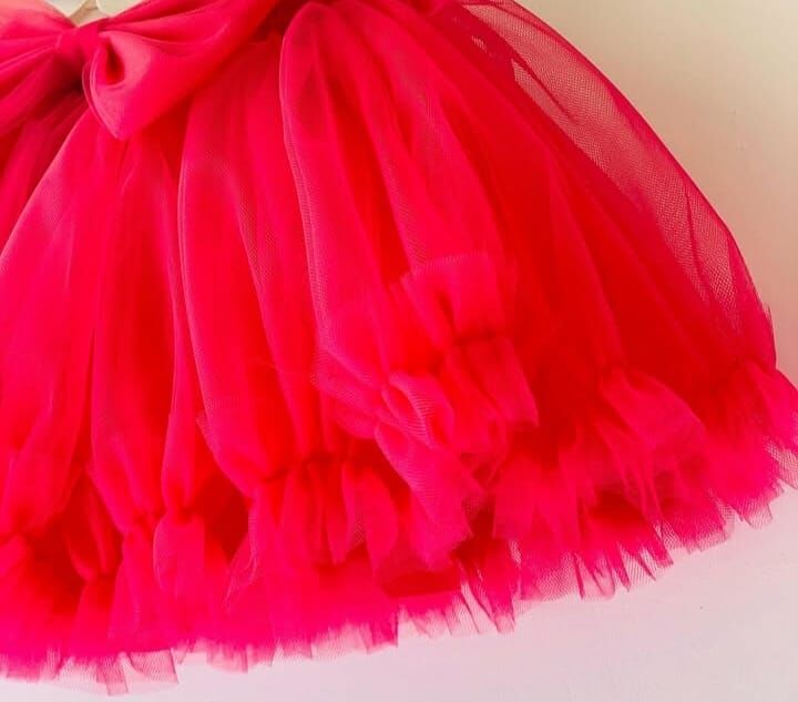 Kabarık Astarlı Tütü Etek Kırmızı