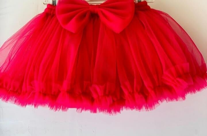 Kabarık Astarlı Tütü Etek Kırmızı