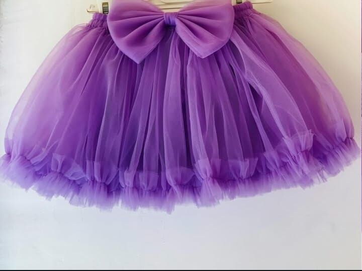 Kabarık Astarlı Tütü Etek Mor