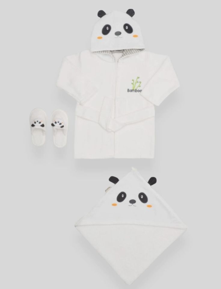 Koala Desenli Bambu Bebek Bornoz Seti