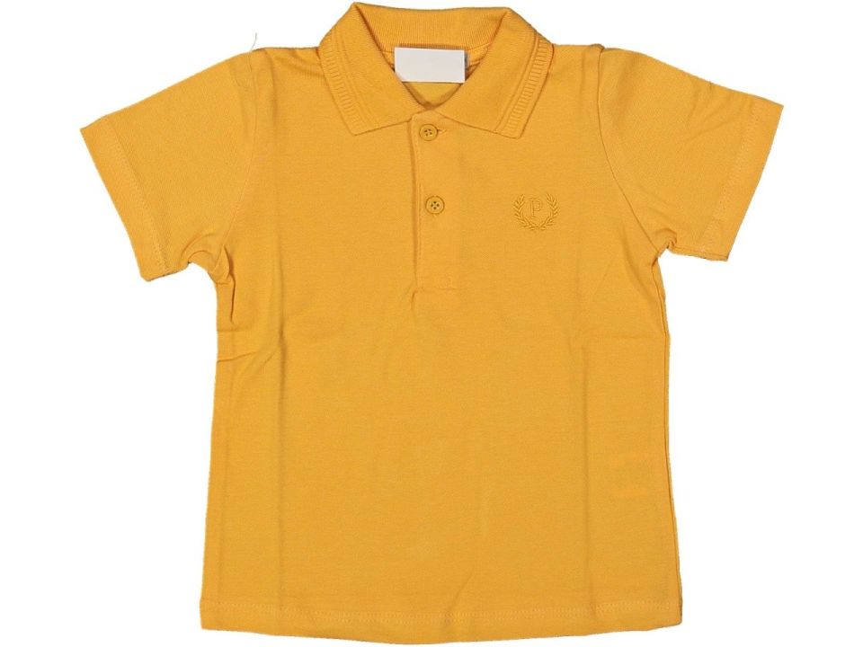 Polo Yaka Çocuk T-shirt Hardal