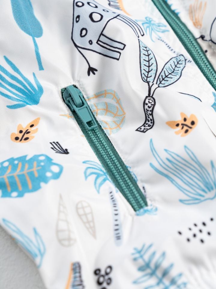 Kapüşonlu Mevsimlik Çocuk Yağmurluk  Penye Pamuk Astarlı