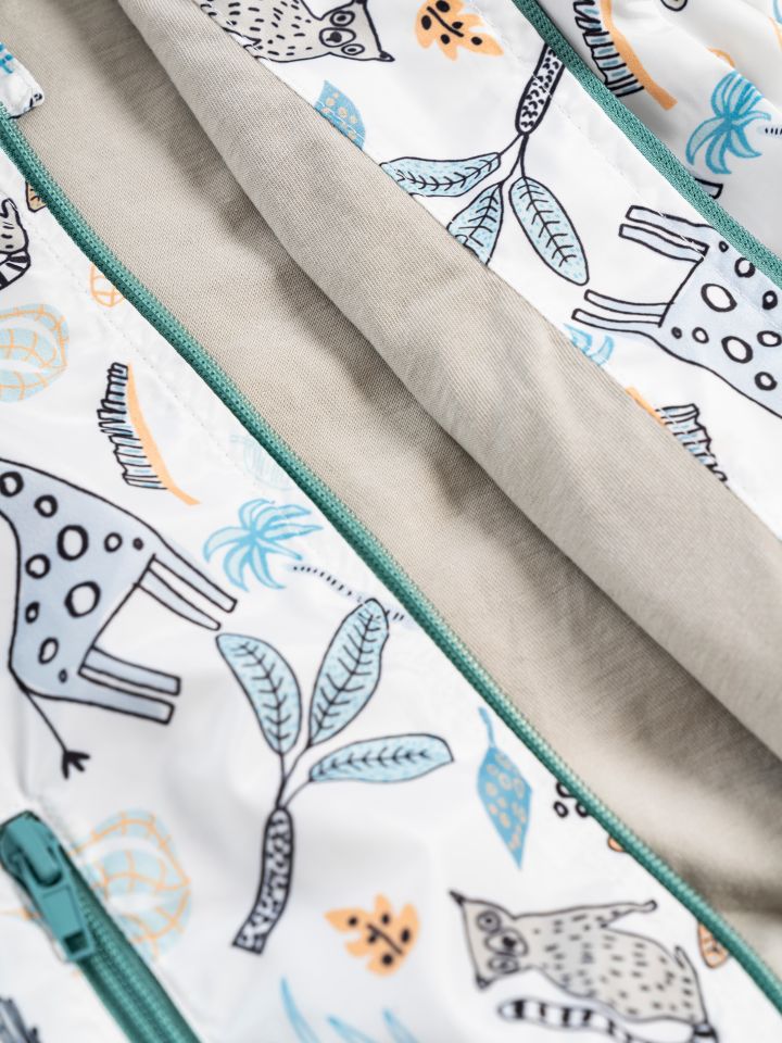 Kapüşonlu Mevsimlik Çocuk Yağmurluk  Penye Pamuk Astarlı