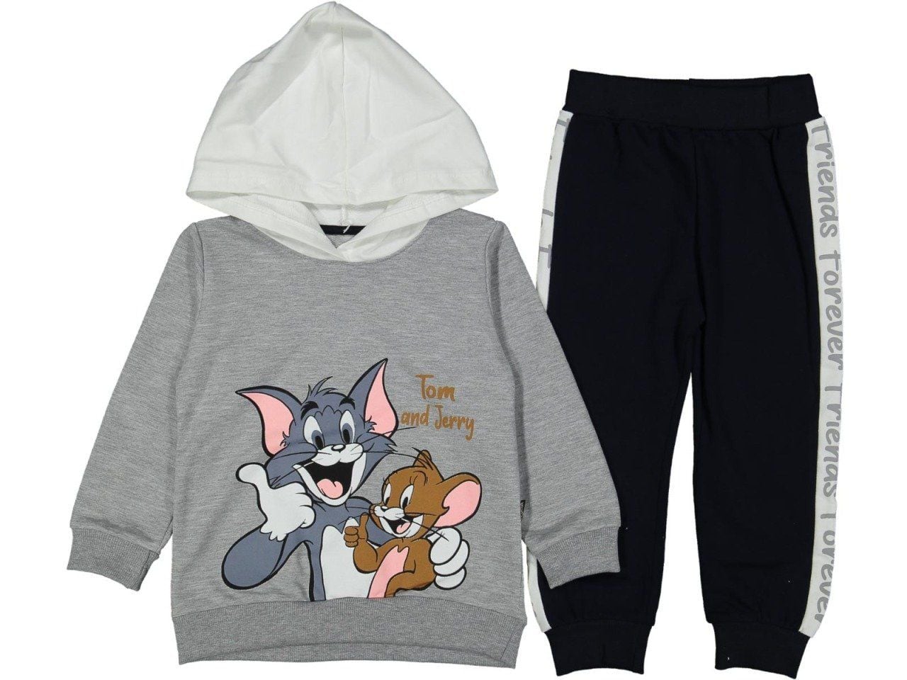 Tom Jerry Çocuk Eşofman Takımı Gri