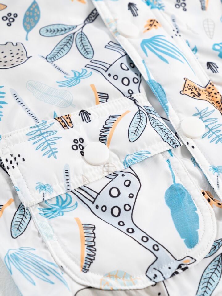 Mevsimlik Çocuk Yağmurluk Penye Pamuk Astarlı Çıtçıtlı