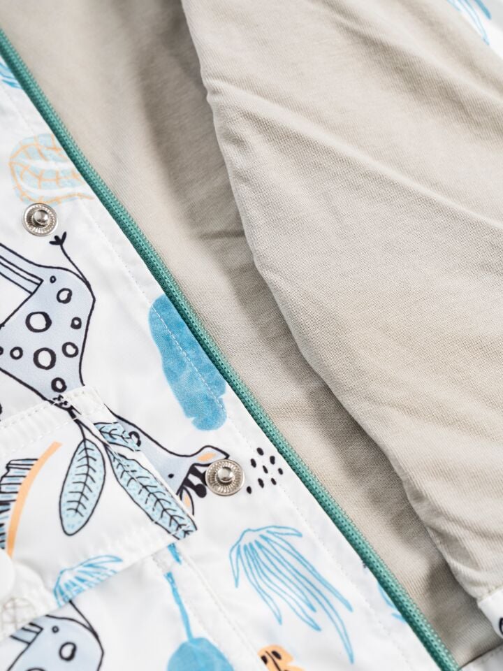 Mevsimlik Çocuk Yağmurluk Penye Pamuk Astarlı Çıtçıtlı