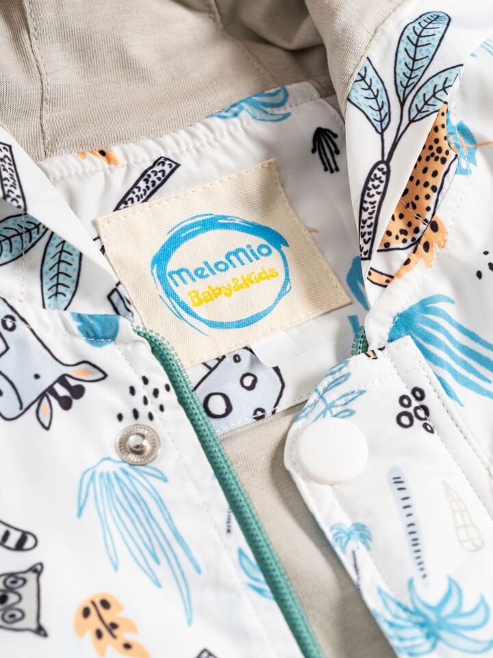 Mevsimlik Çocuk Yağmurluk Penye Pamuk Astarlı Çıtçıtlı