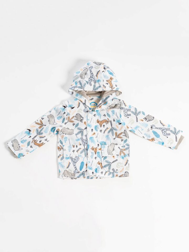Mevsimlik Çocuk Yağmurluk Penye Pamuk Astarlı Çıtçıtlı