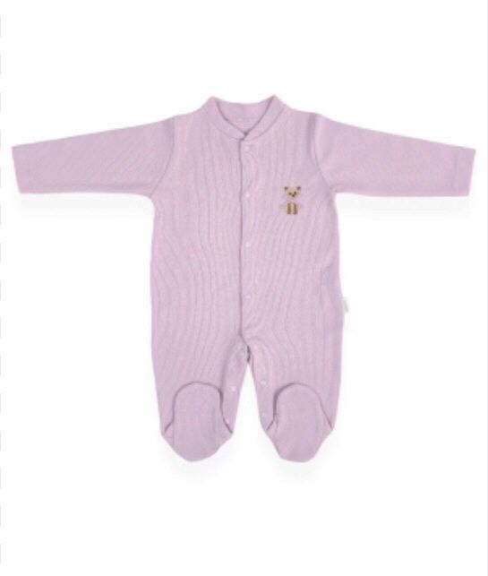 Rakun İşlemeli Fiyonklu %100 Pamuk Tulum