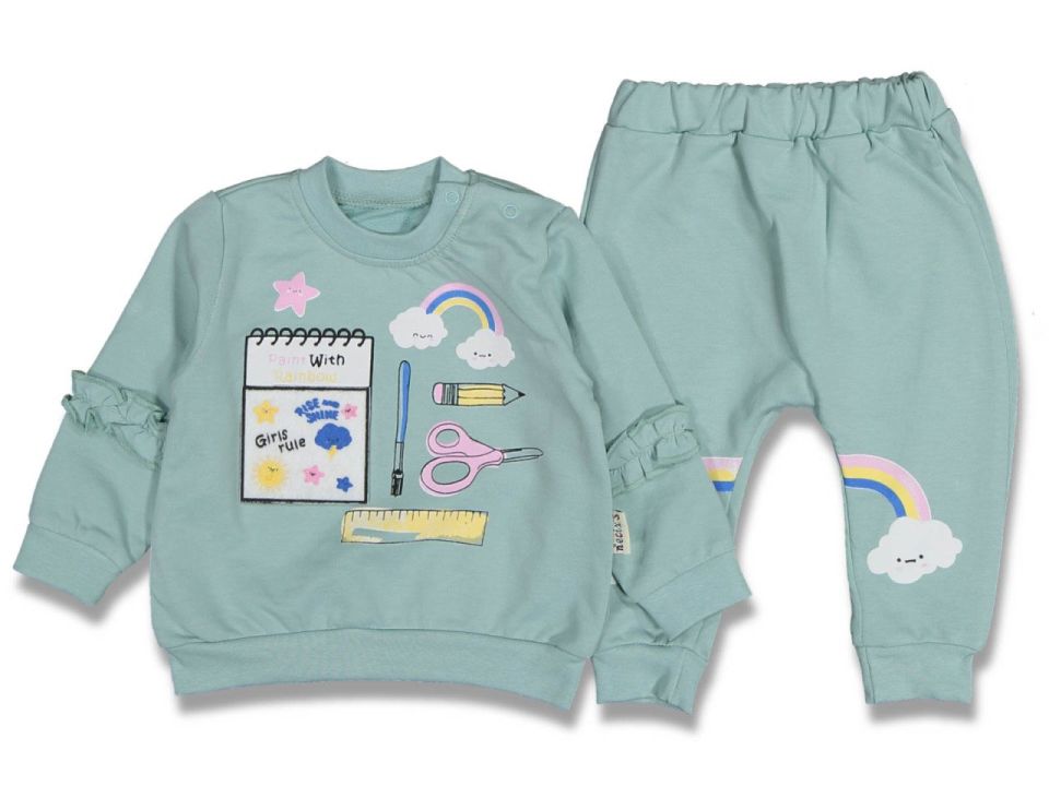 Necix's Ay Paint Alt Üst Bebek Takım 2'li 9-12