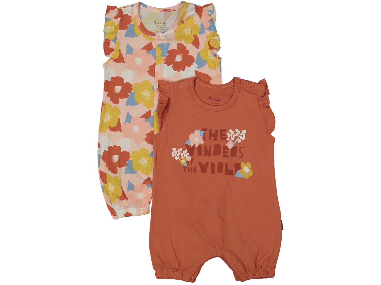 Çıtçıtlı Kız Bebek Tulum 2'li