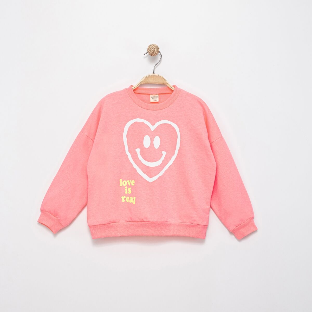 Love Is Real Baskılı Çocuk Sweatshirt