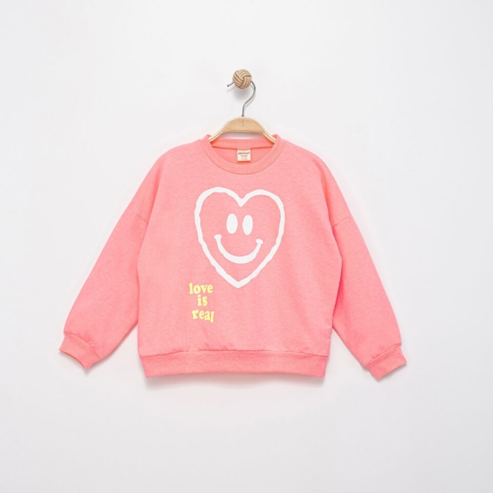 Love Is Real Baskılı Çocuk Sweatshirt