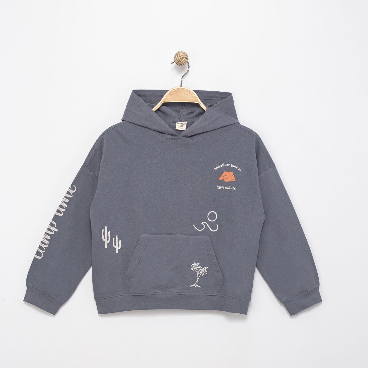 Camp Time Baskılı Çocuk Sweatshirt
