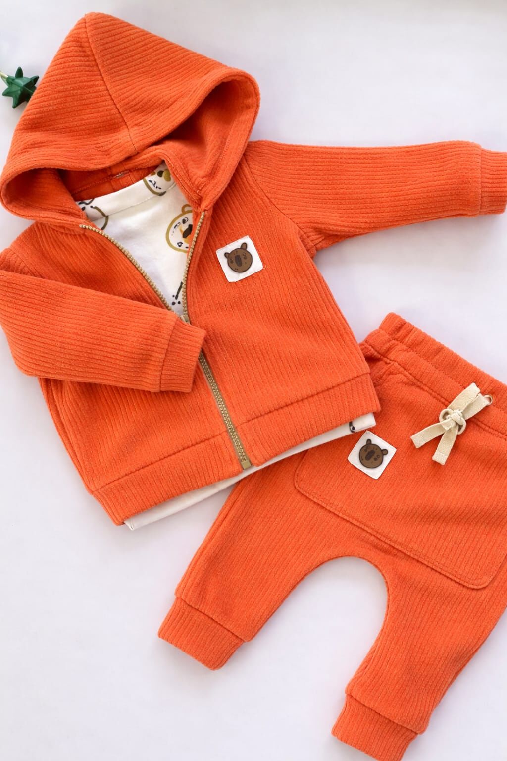 Ayıcık Baskılı Erkek Çocuk 3 Lü Takım