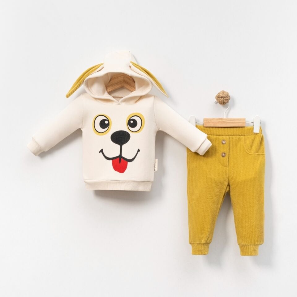 Köpek Baskılı 2 Li Bebe Eşofman Takım