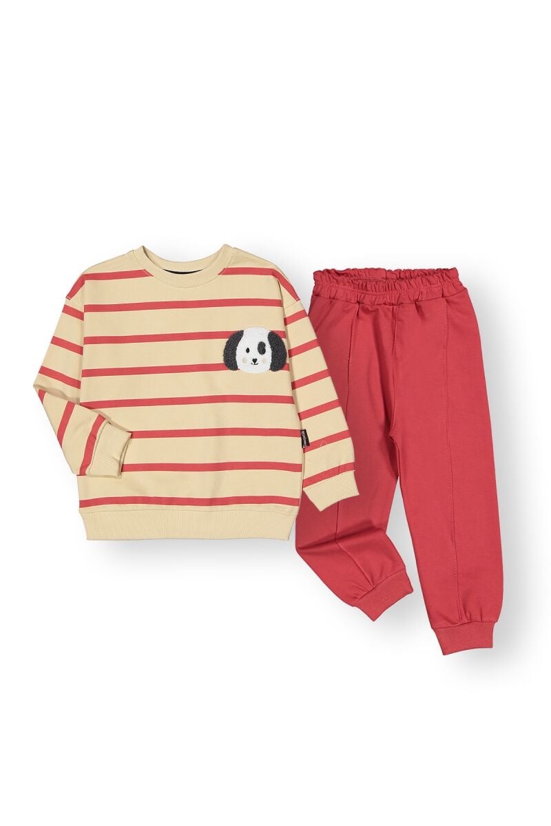 Süzene Köpek Nakışlı Penye Çocuk Takım