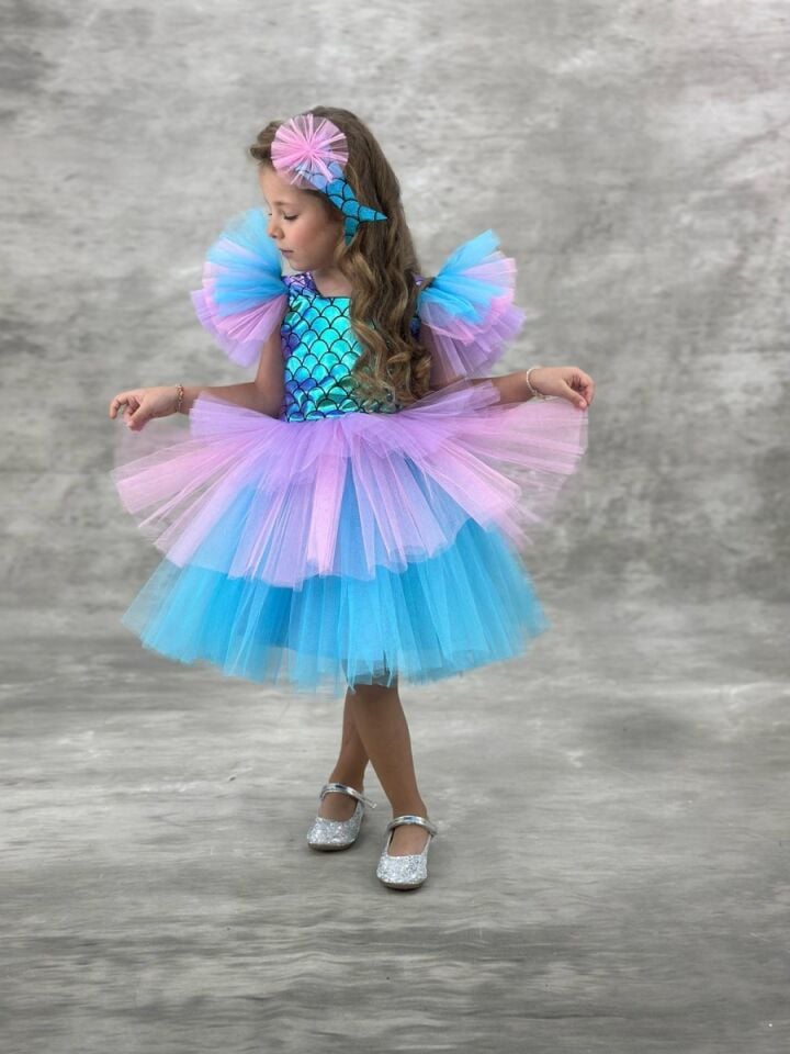 Denizkızı Kat Kat Kız Çocuk Elbise