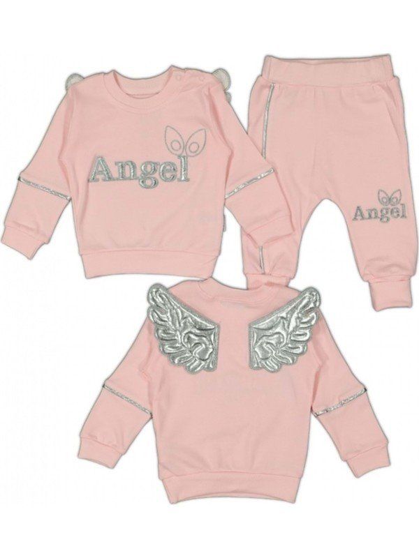 Mc.Elci Angel Melek Kanatlı Alt Üst Bebek Takım 2'li 6-9