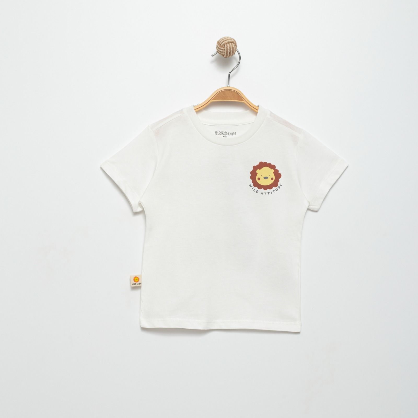 Aslan Baskılı %100 Pamuk Terletmez Tshirt