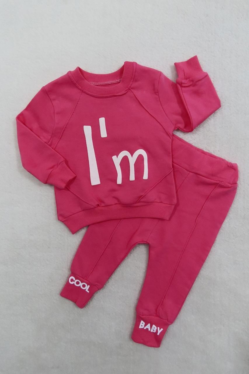 Zeo Kids I'm Cool Baby Baskılı Alt Üst Bebek Takım 2'li 3-6