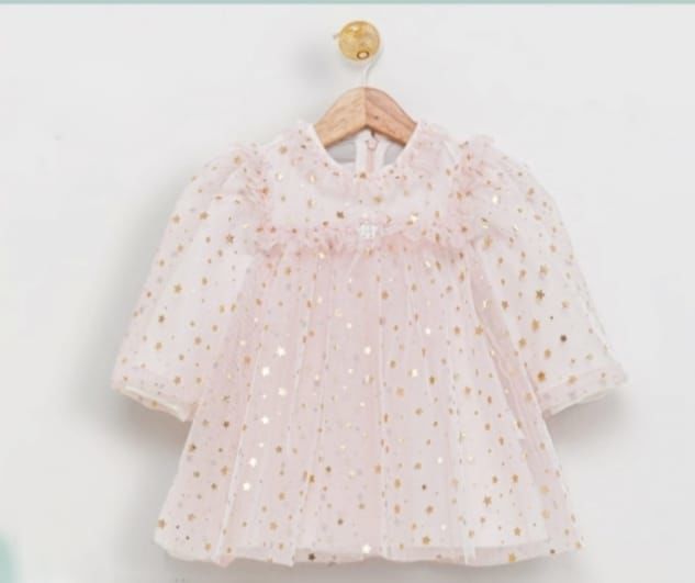 Parlak Yıldız Detaylı Doğum Günü Parti Elbisesi