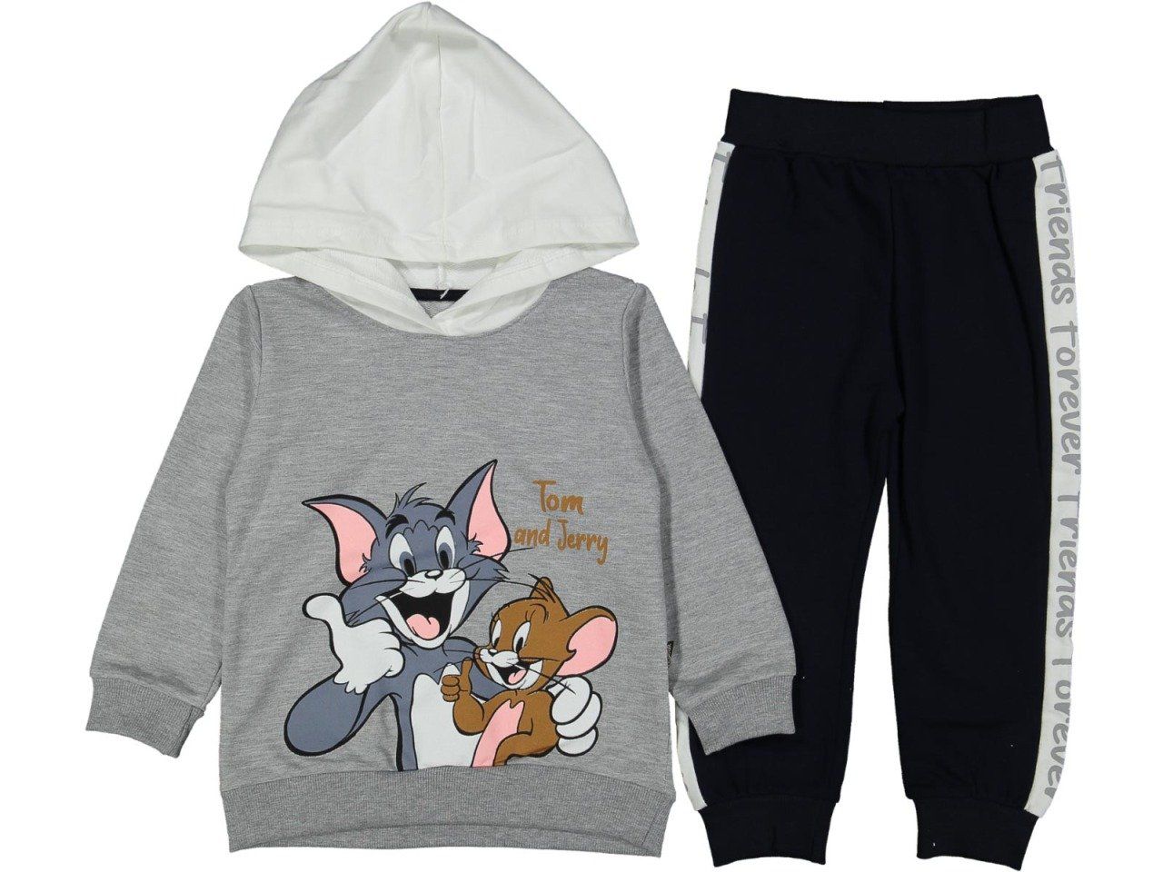 Tom Jerry Çocuk Eşofman Takımı Gri 3 Yaş