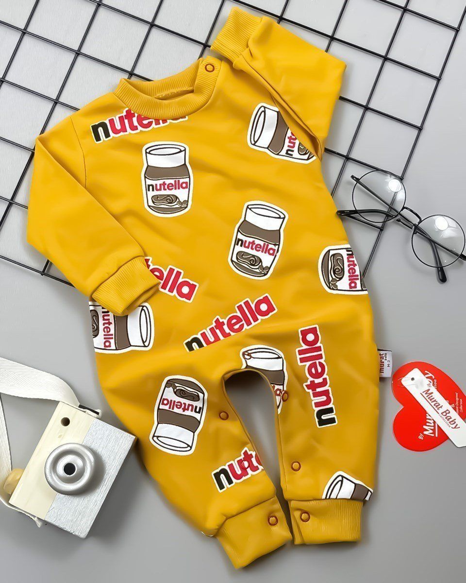 Nutella Baskılı Bebek Tulum