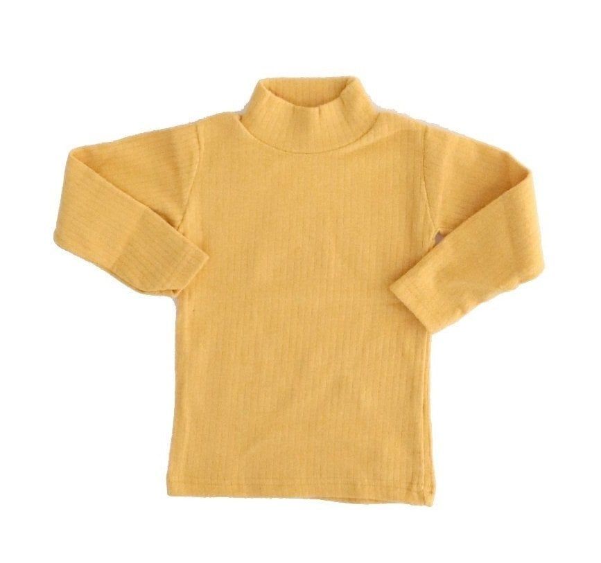 Balıkçı Yaka Kız Çocuk Badi Sarı