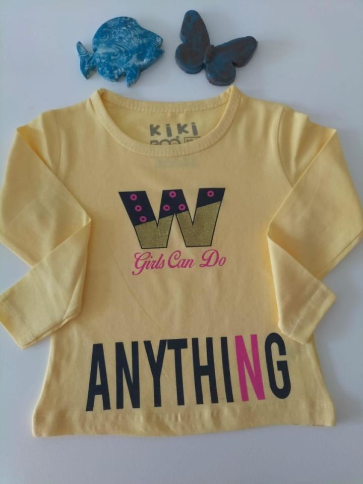 Uzun Kol Simli Kız Çocuk Sweatshirt 7 Yaş