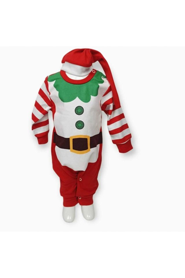 Şapkalı Bebek Yılbaşı Kıyafeti 9-12