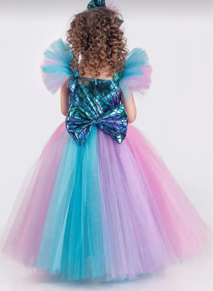 Denizkızı Uzun Tütülü Kız Çocuk Elbise