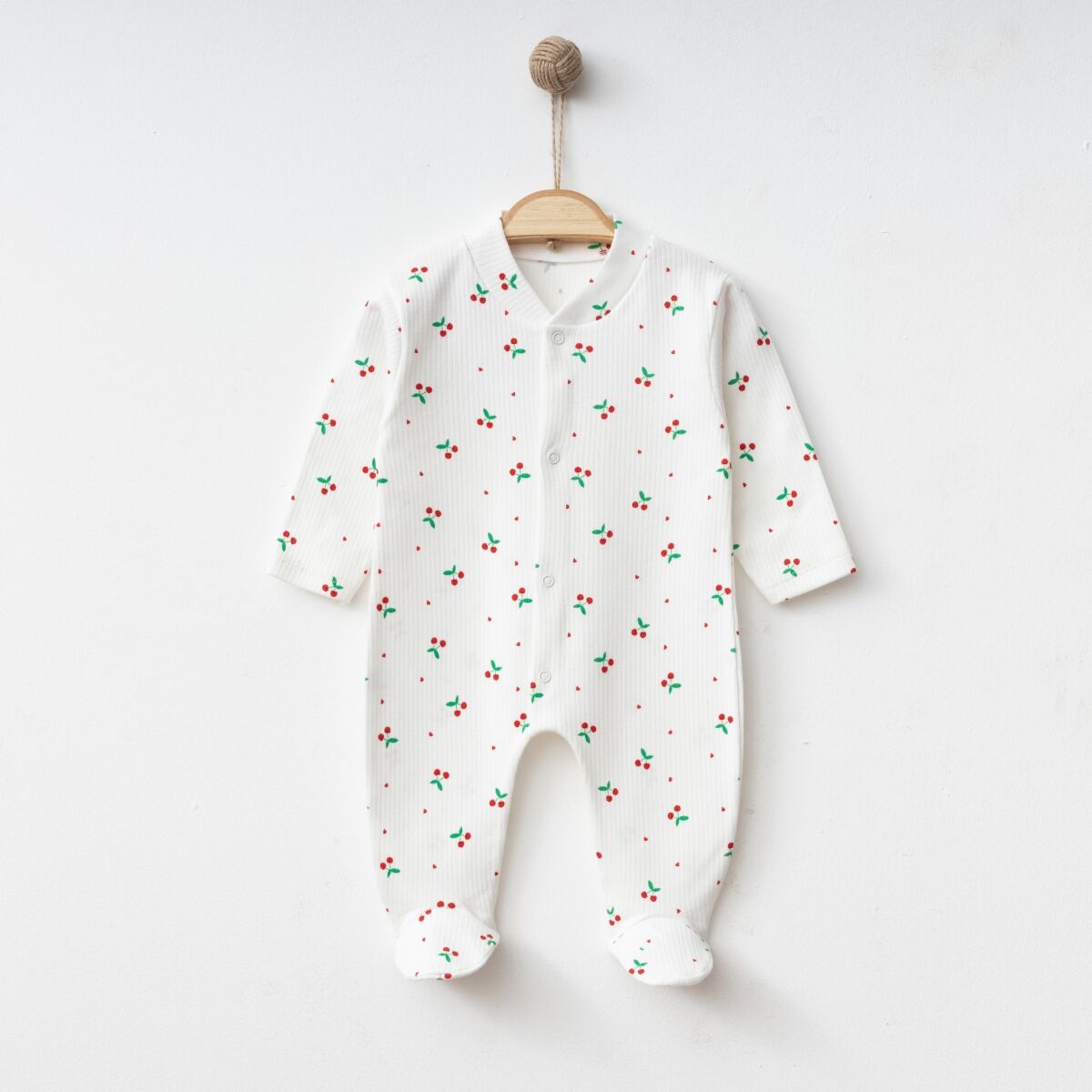 Bebek Tulum Kiraz Baskılı %100 Pamuk