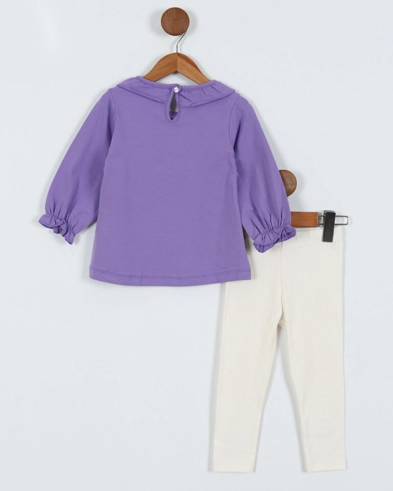 Stitch Baskılı Taytlı Kız Çocuk Takım