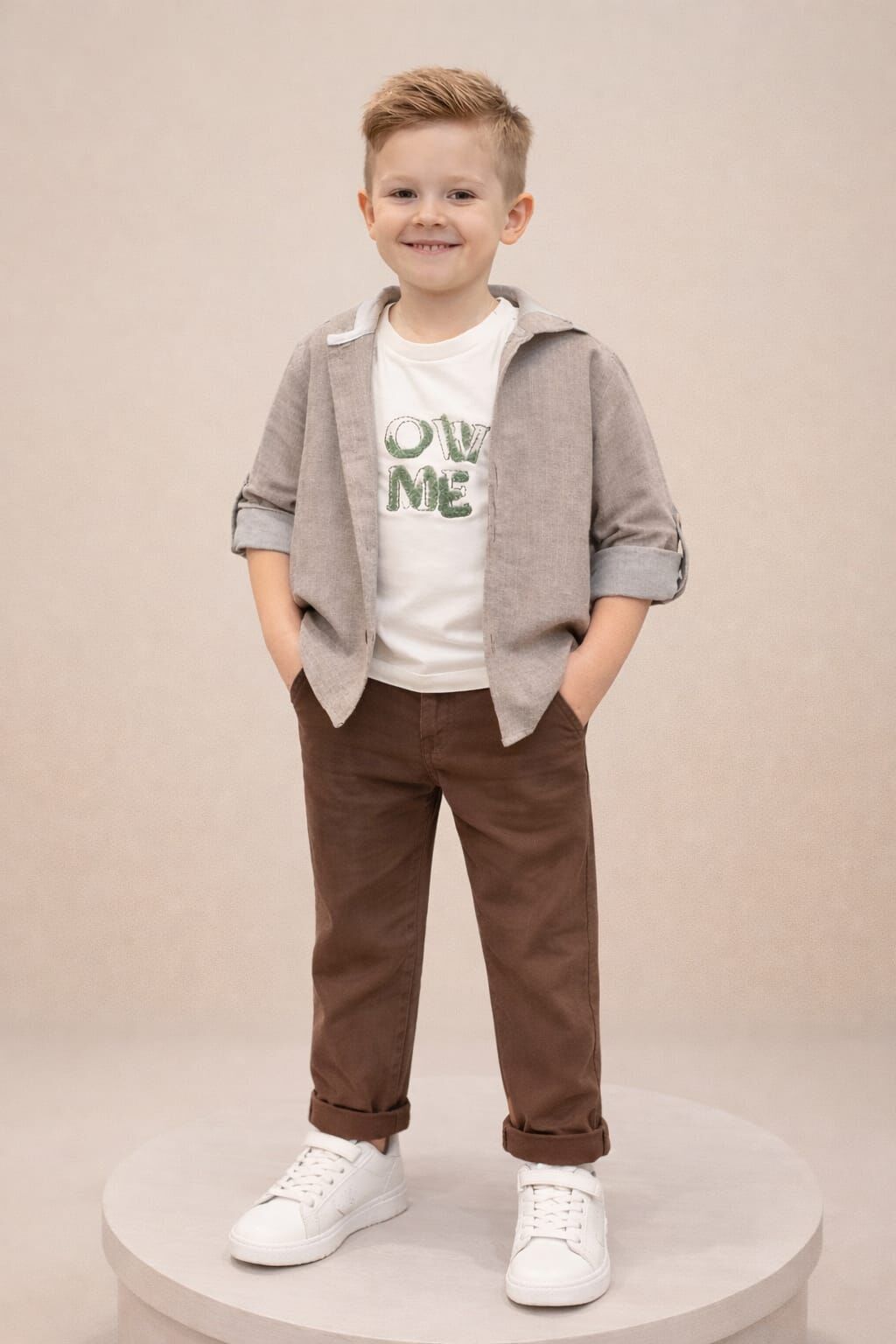 Erkek 3'lü Takım Gömlekli Kot Pantolonlu