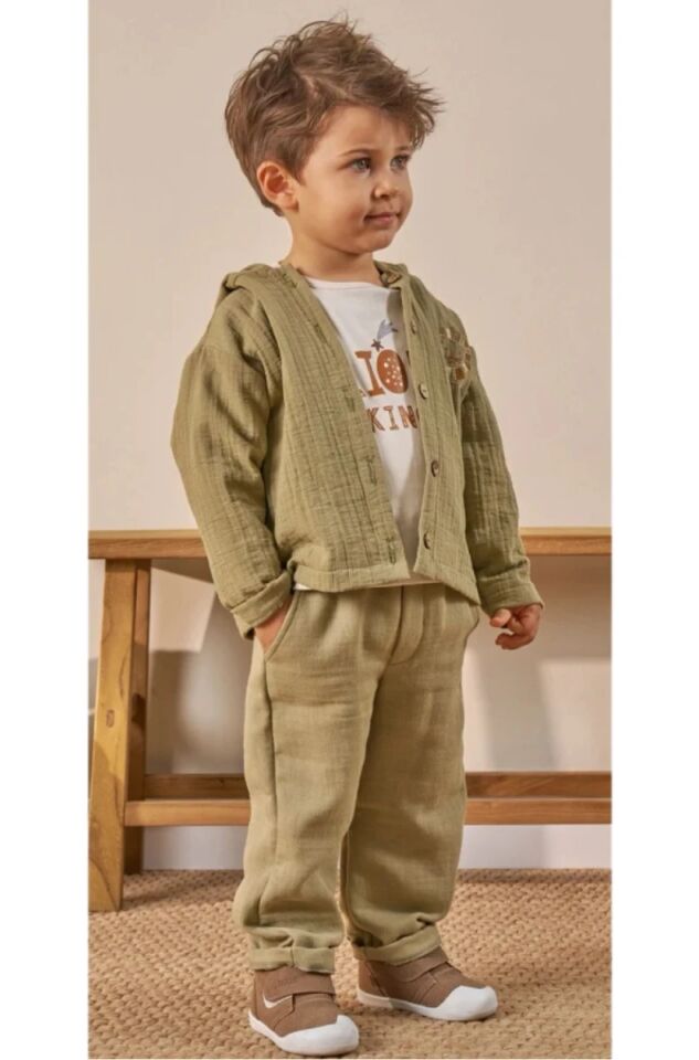 Erkek Bebek 3’lü Takım Lion King Baskılı %100 Pamuk