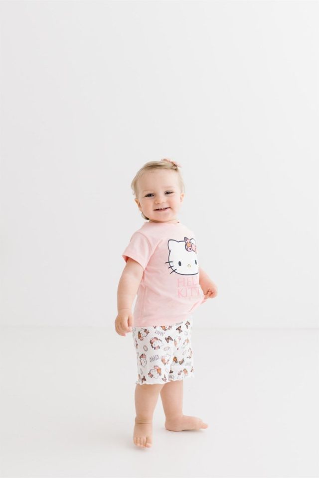 Hello Kitty Lisanslı Bebek Takım Somon
