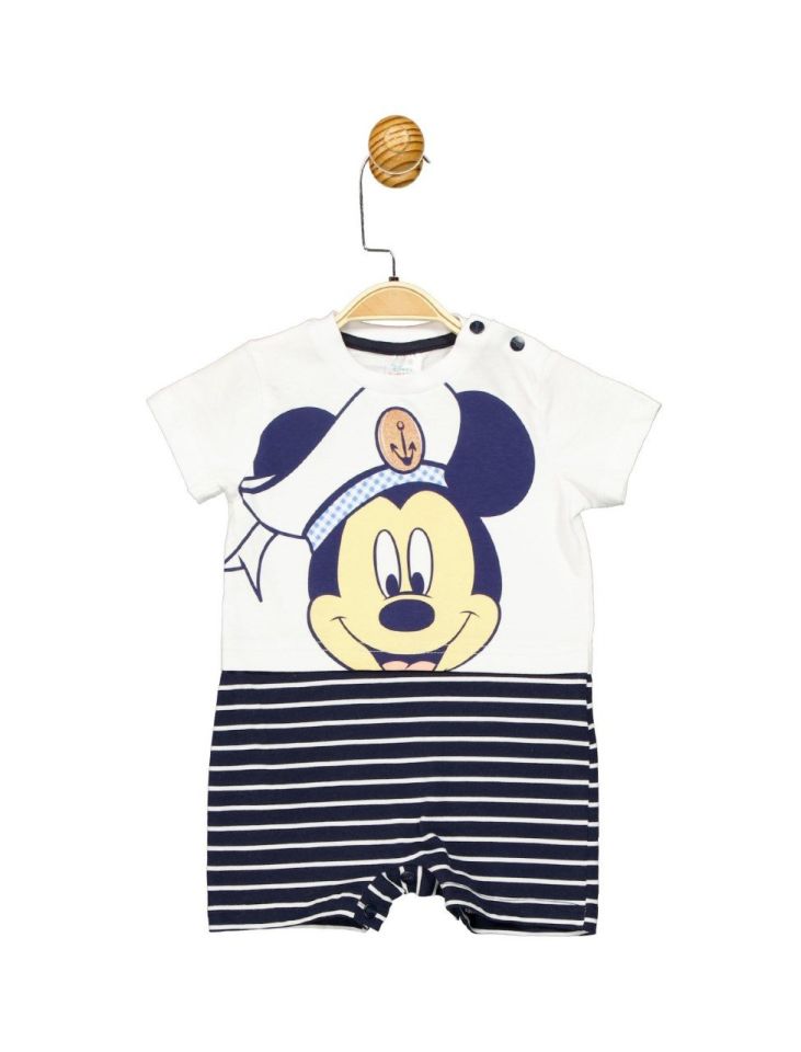 Mickey Mouse Lisanslı Bebek Tulum Beyaz