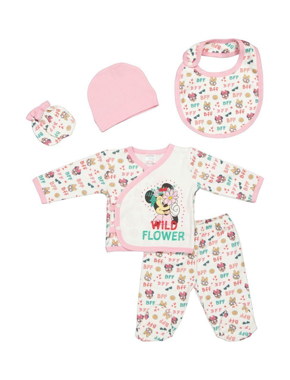 Minnie Mouse Lisanslı 5'Li Hastane Çıkışı