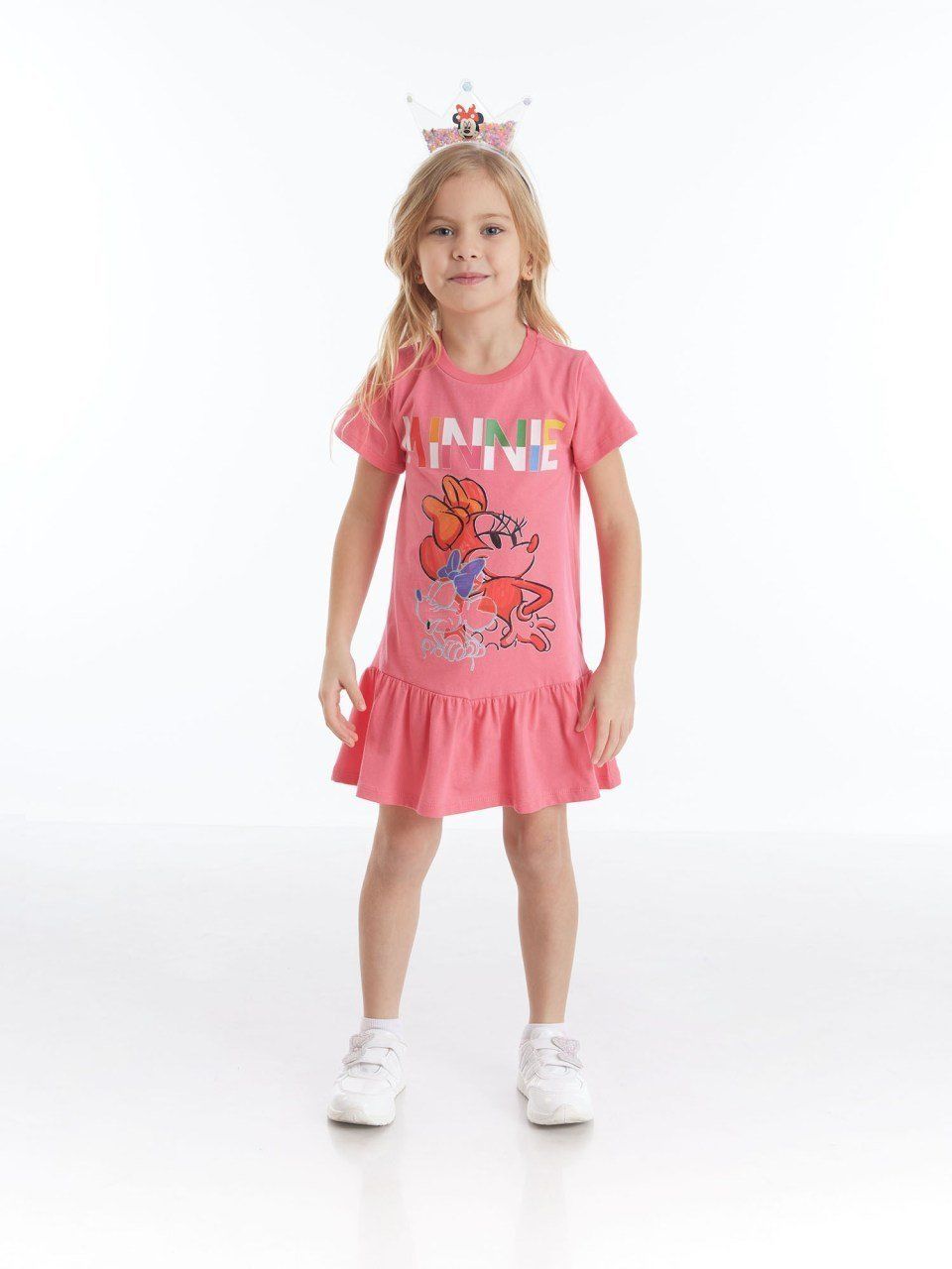 Minnie Mouse Lisanslı Çocuk Elbise Pembe