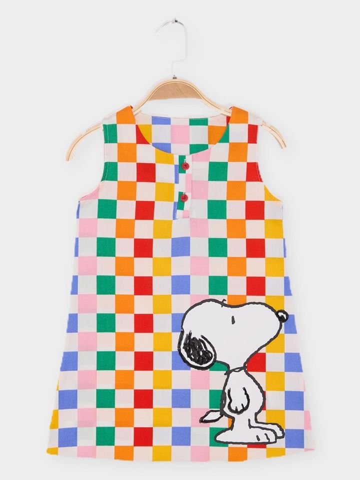 Snoopy Lisansli Elbise Multicolor