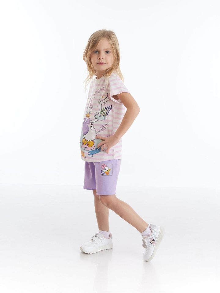 Daisy Duck Lisanslı Çocuk Şortlu Takım Ekru 3 Yaş