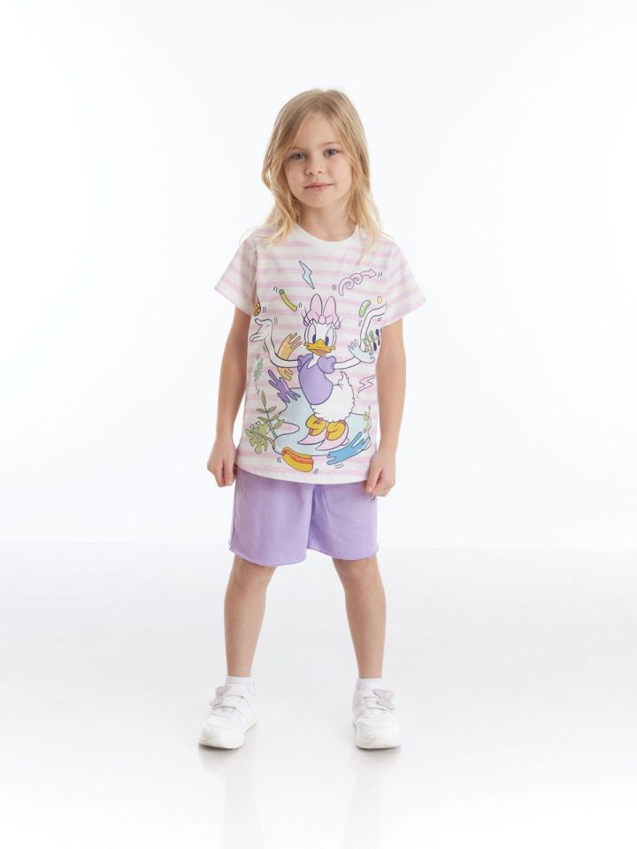 Daisy Duck Lisanslı Çocuk Şortlu Takım Ekru 3 Yaş