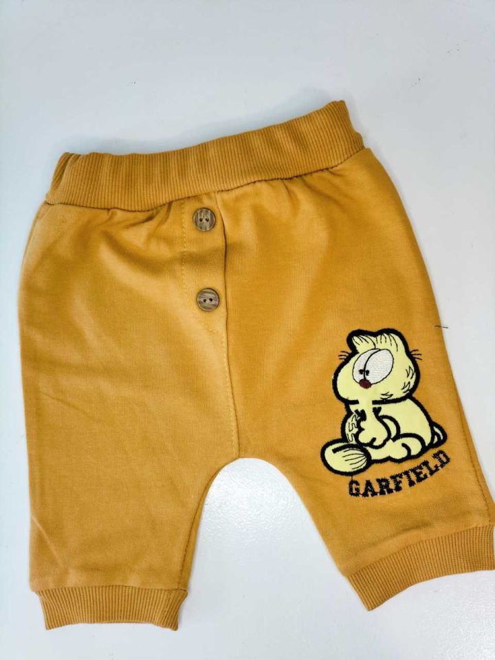 Garfield Baskılı Cepli Fularlı Bebek Takım