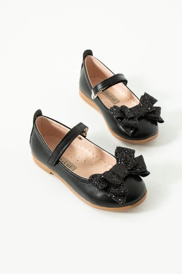Mia Lui Kız Çocuk Fiyonklu Babet Ayakkabı Siyah